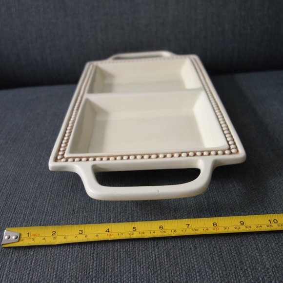 Elica Home Trends Two Section Ceramic Serving Tray - Picture 6 of 11